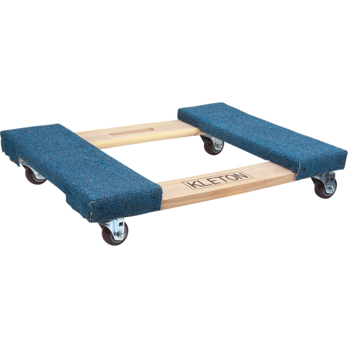 Socle roulant en bois dur &agrave; bouts avec tapis, Cadre en Bois, 18" la x 24" lo, Capacit&eacute; 900 lb TGS INDUSTRIEL