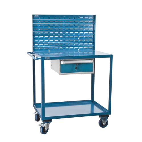 Chariots de service mobiles, 2 Tiers, 24" la x 57" h x 40" p, Capacit&eacute; 1200 lb TGS INDUSTRIEL