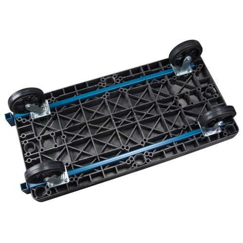 Plastic Platform Trucks, 48" L x 24" W, 2000 lbs. Cap., Mold-on Rubber Wheels TGS INDUSTRIEL