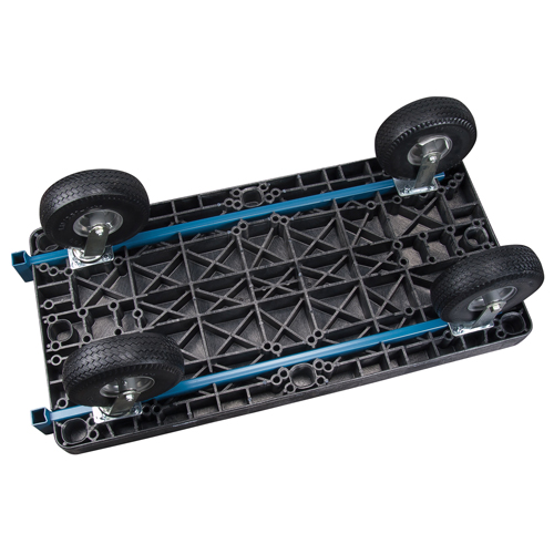Plastic Platform Truck, 48" L x 24" W, 1000 lbs. Cap., Pneumatic Wheels TGS INDUSTRIEL