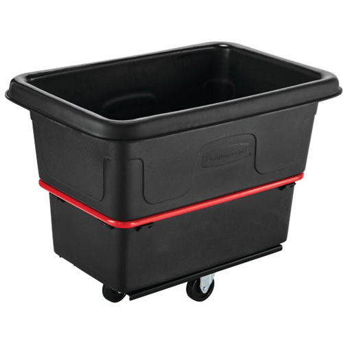 Heavy-Duty Utility Truck, Black Recycled Plastic, 26"/38-3/8" L x 26"/38-2/5" W x 28-1/4"/28-3-10" H, 8 cu. Ft. Volume, 700 lbs. Capacity TGS INDUSTRIEL