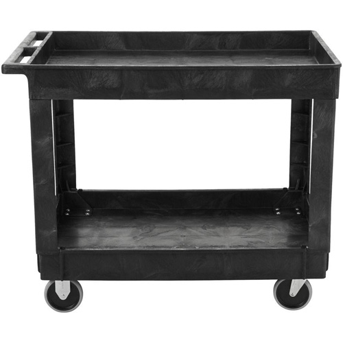 Flat Handle Utility Cart, 2 Tiers, 40" x 32-1/4" x 24", 500 lbs. Capacity TGS INDUSTRIEL