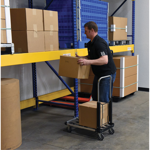 Fold-Up Platform Truck, Stainless Steel, 300 lbs., 28" L x 16" W, 33-1/2" High TGS INDUSTRIEL