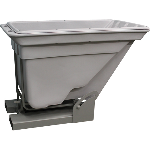 Self Dumping Hopper, Polyethylene, 5/8 cu.yd., Grey TGS INDUSTRIEL