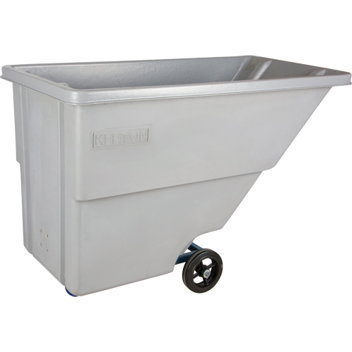 Chariot basculeur en acier, Poly&eacute;thyl&egrave;ne, 0,625 vg³, Capacit&eacute; de charge de 500 lb TGS INDUSTRIEL