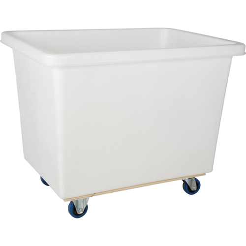 Tapered Wall Box Truck, White Polyethylene, 43" L x 30" W x 34" H, 16 cu. ft. Volume, 600 lbs. Capacity TGS INDUSTRIEL
