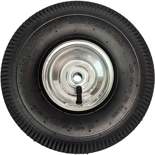 Roue pneumatique de rechange pour diable, 10" (254 mm), Capacit&eacute; de 350 lb TGS INDUSTRIEL