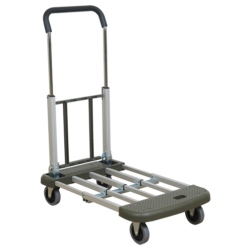 Chariot &agrave; plateforme t&eacute;l&eacute;pliante, Aluminium, 330 lb, 29-1/2" lo x 17-1/2" la, Hauteur 36-1/2" TGS INDUSTRIEL