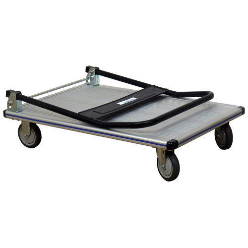 Chariot &agrave; plateforme avec poign&eacute;e pliante, Aluminium, 550 lb, 35-1/2" lo x 24" la, Hauteur 35-1/2" TGS INDUSTRIEL