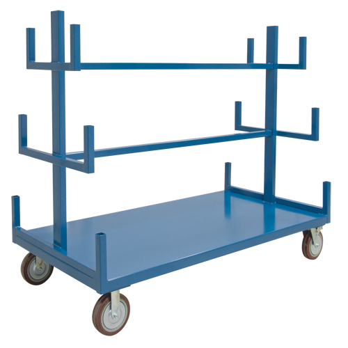 Support mobile pour tuyaux & barres, Acier, 48" la x 36" p x 60" h, Capacit&eacute; de 3000 lb TGS INDUSTRIEL