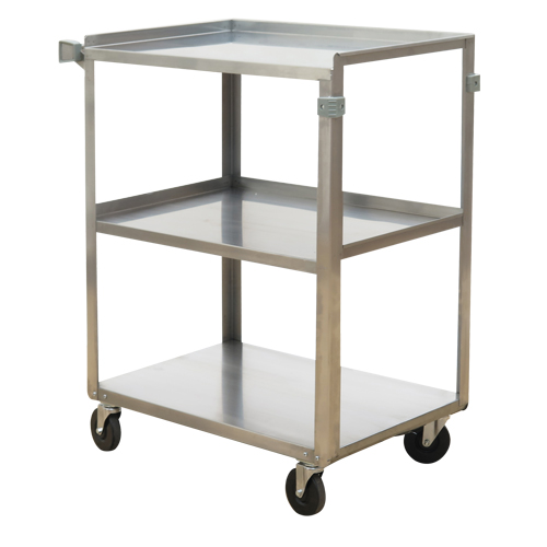 Shelf Carts, 3 Tiers, 15-1/2" W x 32-1/8" H x 24" D, 300 lbs. Capacity TGS INDUSTRIEL