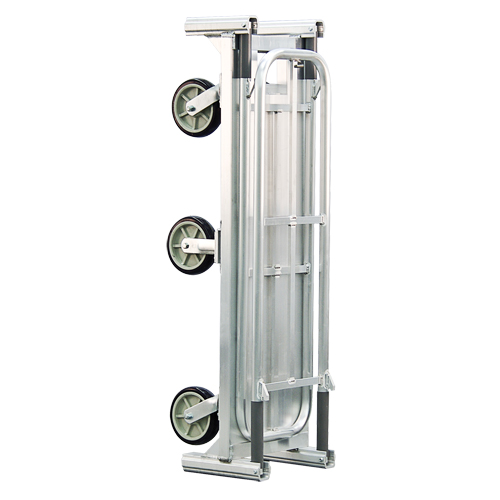 Aluminum U-Boat Folding Bulk Delivery Cart, 18" W x 61" L, 1200 lbs. Cap., Polyurethane Wheels TGS INDUSTRIEL