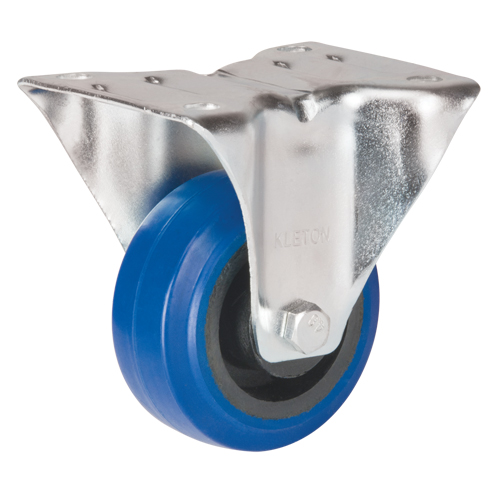 Roulette bleue, Fixe, 3" (76 mm), Caoutchouc, 285 lb (129 kg) TGS INDUSTRIEL