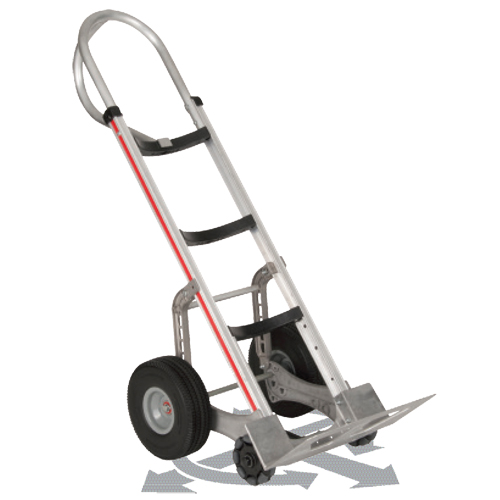 Self-Stabilizing Hand Truck, P-Handle Handle, Aluminum, 55'' Height, 500 lbs. Capacity TGS INDUSTRIEL