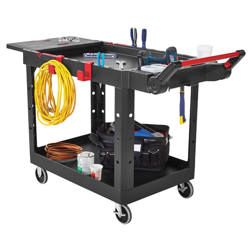 Heavy-Duty Adaptable Utility Cart, 2 Tiers, 25-1/5" x 36" x 51-1/2", 500 lbs. Capacity TGS INDUSTRIEL