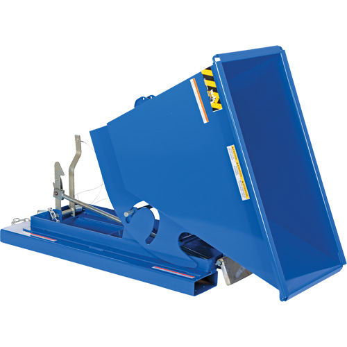 Self-Dumping Hopper, Steel, 1/3 cu.yd., Blue TGS INDUSTRIEL
