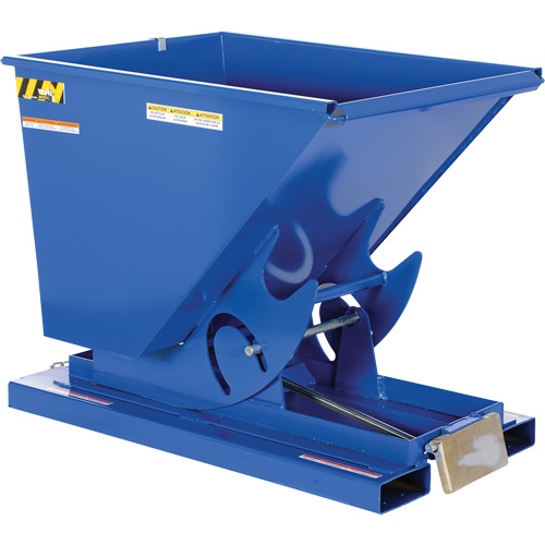 Self-Dumping Hopper, Steel, 1/2 cu.yd., Blue TGS INDUSTRIEL