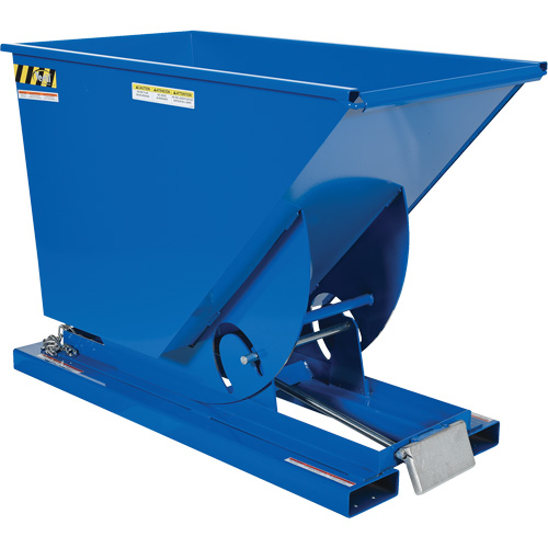Self-Dumping Hopper, Steel, 3/4 cu.yd., Blue TGS INDUSTRIEL
