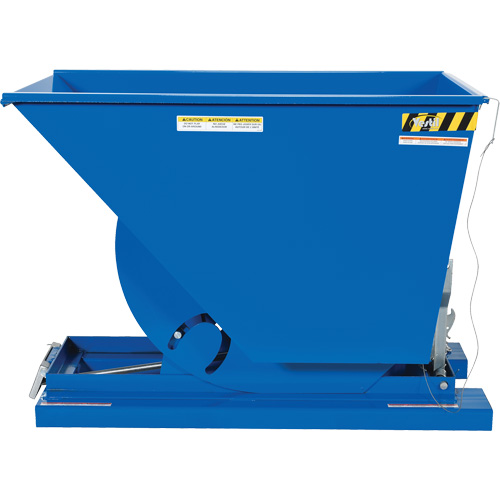 Self-Dumping Hopper, Steel, 3/4 cu.yd., Blue TGS INDUSTRIEL