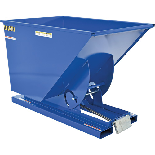 Self-Dumping Hopper, Steel, 1 cu.yd., Blue TGS INDUSTRIEL