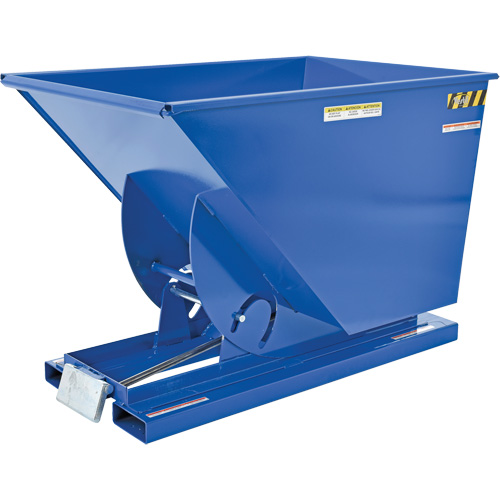 Self-Dumping Hopper, Steel, 1 cu.yd., Blue TGS INDUSTRIEL