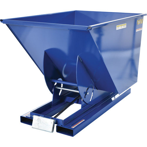 Self-Dumping Hopper, Steel, 1 cu.yd., Blue TGS INDUSTRIEL