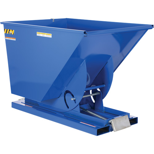 Self-Dumping Hopper, Steel, 1-1/2 cu.yd., Blue TGS INDUSTRIEL