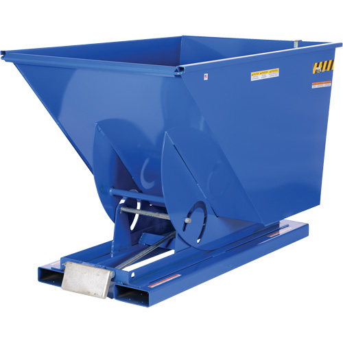 Self-Dumping Hopper, Steel, 1-1/2 cu.yd., Blue TGS INDUSTRIEL
