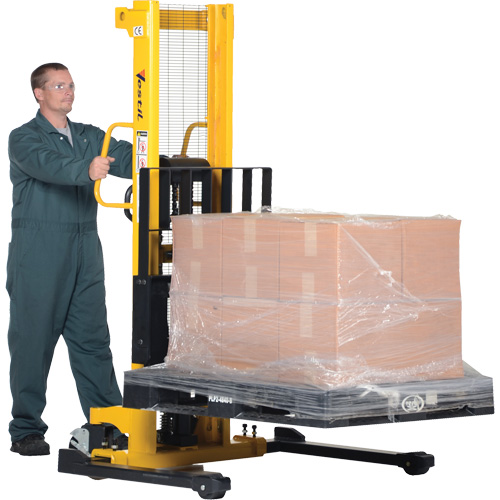 Gerbeur hydraulique manuel, Fonctionnement Pompe manuelle, Capacit&eacute; 2000 lb, Lev&eacute;e max 35" TGS INDUSTRIEL