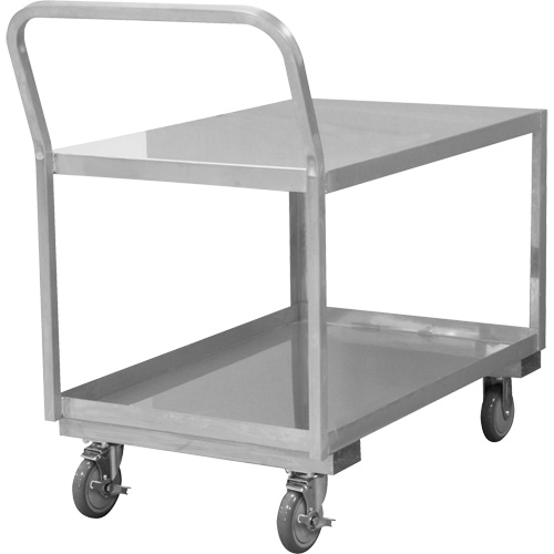 Chariot d'atelier industriel &agrave; profil bas, 2 niveaux, 30-1/8" la x 52-3/4" p x 38-1/8" h, 1200 lb Cap TGS INDUSTRIEL