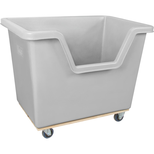 Chariot-caisse &agrave; c&ocirc;t&eacute; ouvert, Poly&eacute;thyl&egrave;ne, 45-3/4" lo x 31-1/4" la x 37-3/4" h, Volume 22 pi³, Capacit&eacute; 1000 lb TGS INDUSTRIEL