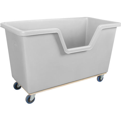 Chariot-caisse &agrave; c&ocirc;t&eacute; ouvert, Poly&eacute;thyl&egrave;ne, 63" lo x 34-1/4'' la x 38-1/2" h, Volume 24 pi³, Capacit&eacute; 1200 lb TGS INDUSTRIEL