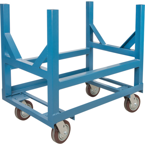Chariot &agrave; berceaux pour tuyaux et barres, 24" lo x 24" la x 34" h, Capacit&eacute; de 2500 lb, Roue Polyur&eacute;thane TGS INDUSTRIEL
