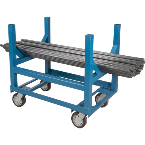Chariot &agrave; berceaux pour tuyaux et barres, 24" lo x 24" la x 34" h, Capacit&eacute; de 2500 lb, Roue Polyur&eacute;thane TGS INDUSTRIEL