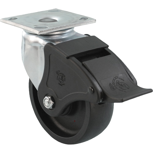 Roulette Emaxx RollX, Pivotant avec frein, 6" (152,4 mm), Nylon, 1200 lb (544,3 kg) TGS INDUSTRIEL