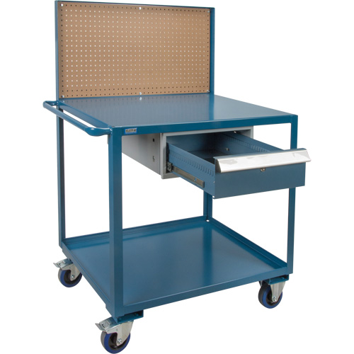 Chariot de service mobile, 2 Tiers, 24" la x 57" h x 40" p, Capacit&eacute; 1200 lb TGS INDUSTRIEL