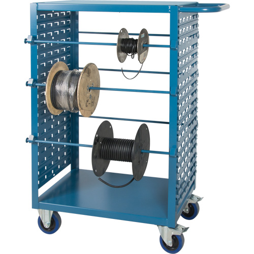 Chariot mobile pour mat&eacute;riaux bobin&eacute;s, Acier, 6 Montants, 21" la x 48" h x 38" p, Capacit&eacute; de 1200 lb TGS INDUSTRIEL