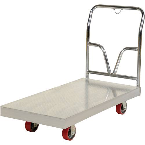 Chariot &agrave; plate-forme en aluminium, 24" la x 48" lo, 3600 lb cap, Roues Polyur&eacute;thane TGS INDUSTRIEL