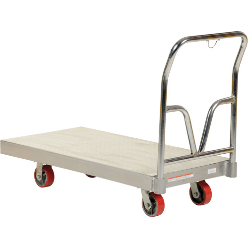 Chariot &agrave; plate-forme en aluminium, 24" la x 48" lo, 3600 lb cap, Roues Polyur&eacute;thane TGS INDUSTRIEL