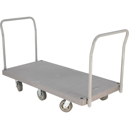 Heavy Duty Plastic Platform Truck, 60" L x 30" W, 3000 lbs. Cap., Polyurethane Wheels TGS INDUSTRIEL