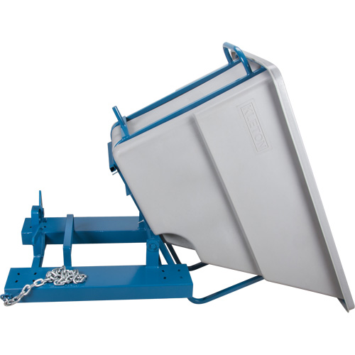 Self-Dumping Hopper, Polyethylene, 5/8 cu.yd., Grey TGS INDUSTRIEL