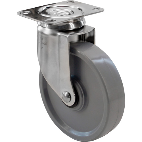 2309 Caster, Swivel, 5" (127 mm), Envirothane Grey, 350 lbs. (158.8 kg.) TGS INDUSTRIEL