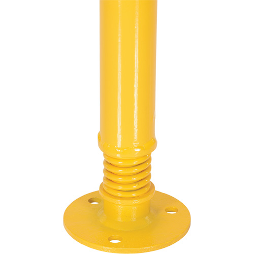 Spring Loaded Bollard, Steel, 42" H x 2-1/8" W, Yellow TGS INDUSTRIEL