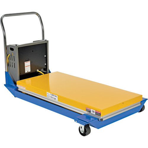 DC Powered & Manual Scissor Lift Table, Steel, 48" L x 24" W, 1000 lbs. Capacity TGS INDUSTRIEL