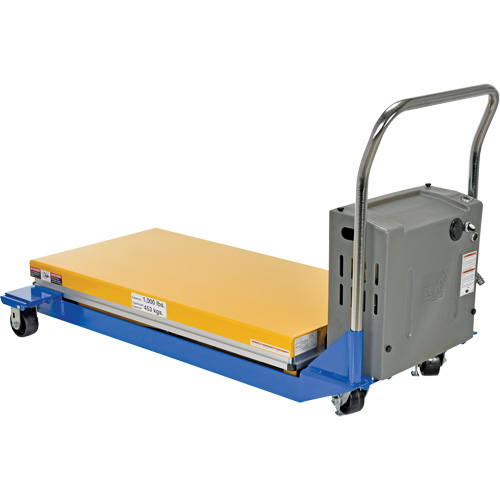 DC Powered & Manual Scissor Lift Table, Steel, 48" L x 24" W, 1000 lbs. Capacity TGS INDUSTRIEL