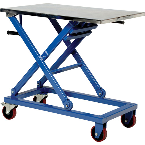 Table &eacute;l&eacute;vatrice manuelle &agrave; ciseaux, 37" lo x 23-1/2" la, Acier, Capacit&eacute; 660 lb TGS INDUSTRIEL