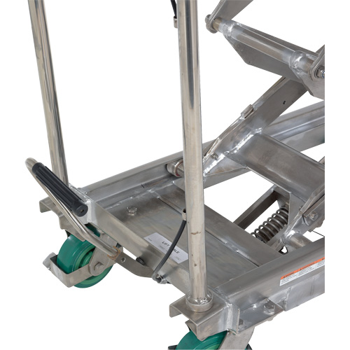 Manual Hydraulic Scissor Lift Table, 36-1/4" L x 19-3/8" W, Stainless Steel, 600 lbs. Capacity TGS INDUSTRIEL