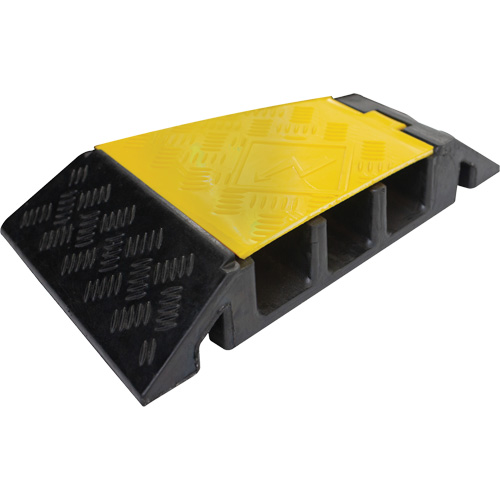 Powerhouse Heavy-Duty Right Turn Cable Protector, 3 Channels, 12" L x 19.75" W x 3" H TGS INDUSTRIEL
