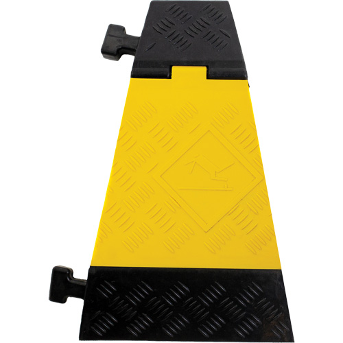 Powerhouse Heavy-Duty Right Turn Cable Protector, 3 Channels, 12" L x 19.75" W x 3" H TGS INDUSTRIEL