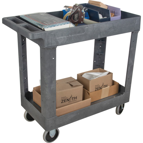 Chariot utilitaire pour l'entretien, 2 tiers, 16-1/2" x 32-1/2" x 34-1/2", Capacit&eacute; 550 lb TGS INDUSTRIEL